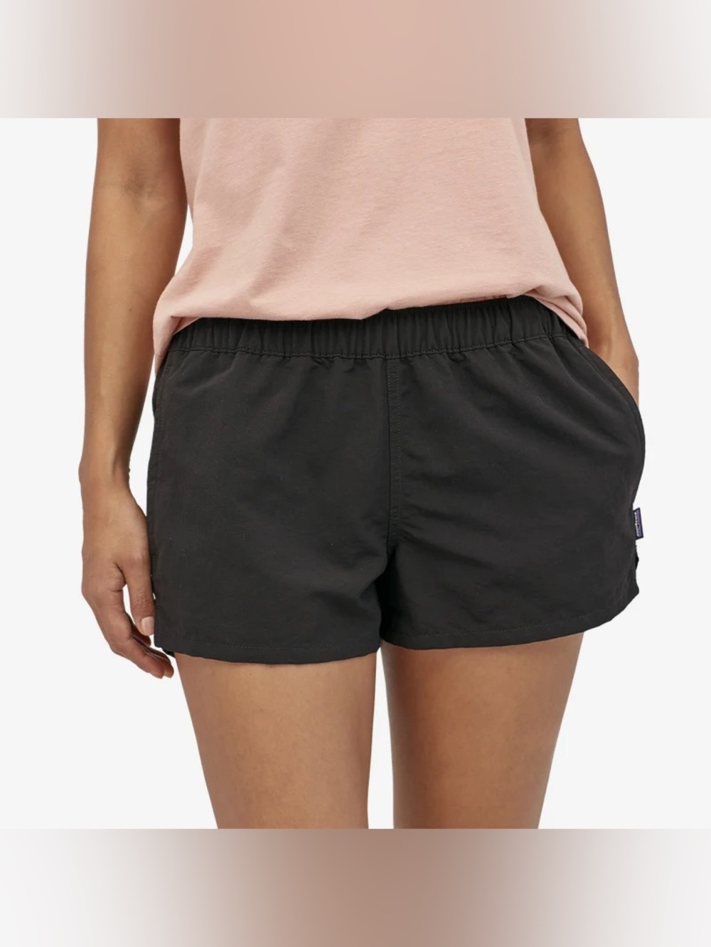 Patagonia Black Barely Baggies 2.5” Elastic-Waist Athletic Shorts